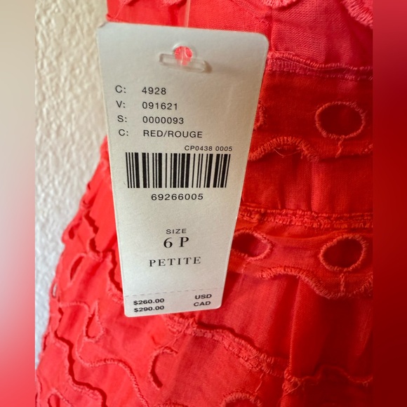 NWT Anthropologie Maeve Eyelet Halter Midi Dress Sz 6P
reddish-orange (coral) - Picture 5 of 15